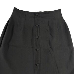 Y2k Vintage Wallis Petite Front Button High Waist Double Slit Skirt 12